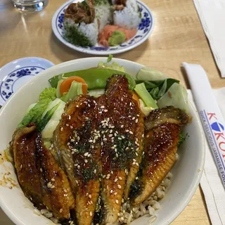 Unagi Bowl (with Steamed Vegetables)