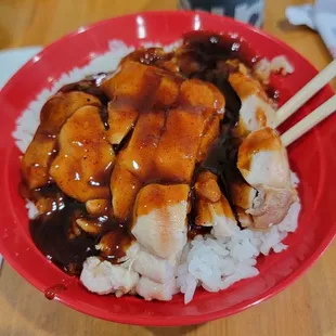 Chicken with spicy teriyaki sauce