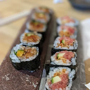 Spicy Tuna and Hamachi Roll