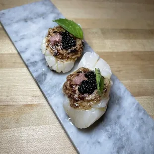 Chutoro Hotate Foie Hotate Serrano Kinoko