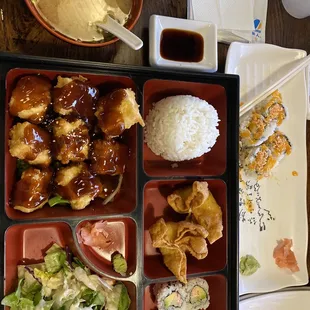Tofu teriyaki bento box
