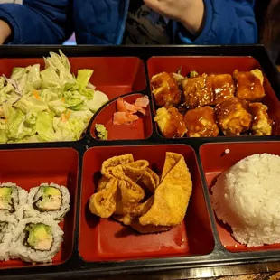 Fried tofu bento