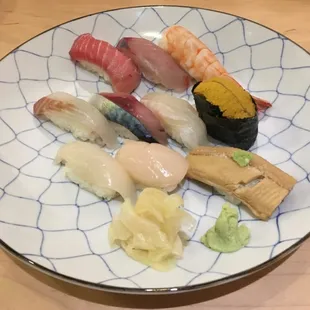 Assorted Sushi (dinner) with miso soup