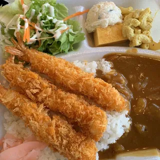 Deep Fried Shrimp Curry Bowl