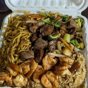 Steak and shrimp hibachi