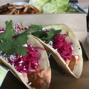 Fish tacos and Ssam. Yum