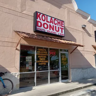 The outside of the shop.