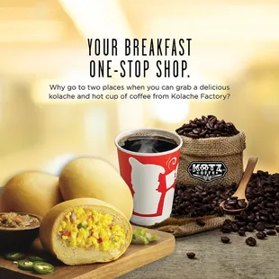 a cup of coffee and a sandwich