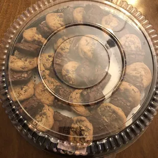 Delicious cookie and brownies tray!