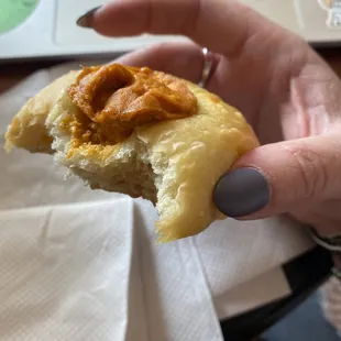 Seasonal Pumpkin Cream Cheese Kolache ($3.15)