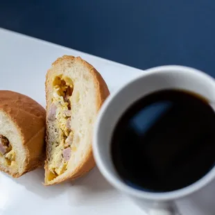 Breakfast kolache with Boomtown Drip Coffee