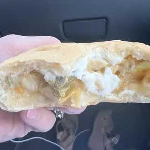 Chicken, green chili kolache