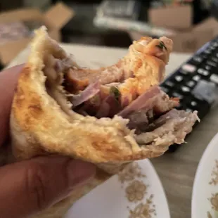 Super delicious. Paratha roll with chicken. I ate half before I snapped the pic.