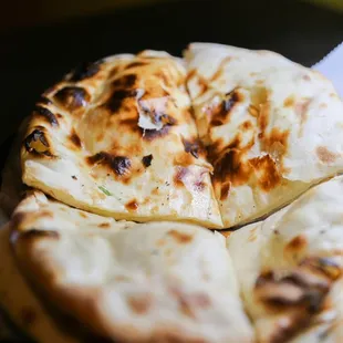 a plate of flatbreads