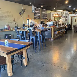 the interior of a coffee shop