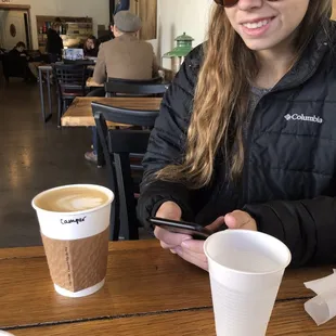 Camper latte with spiced brown sugar was great.