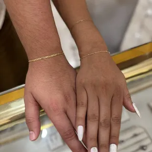 Our new permanent bracelets!