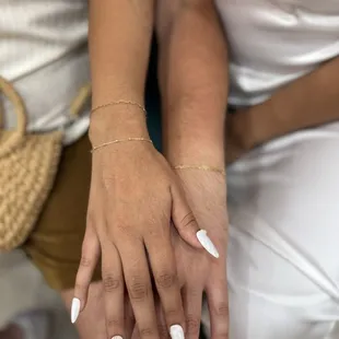 My wife and I&apos;d new bracelets from Crystal