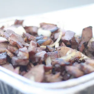 SMOKED PORK  sauté with onion.