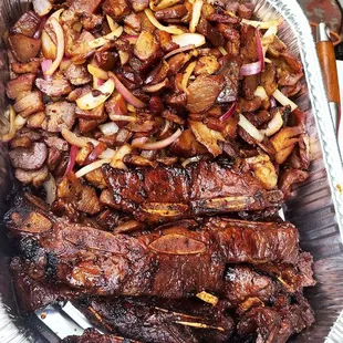 SMOKED PORK AND TERIYAKI KALBI