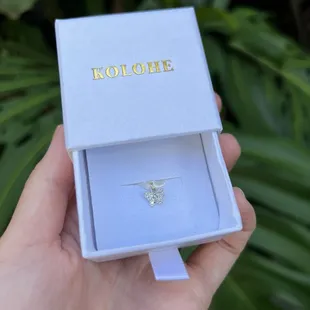 14K Solid White Gold Butterfly Charm