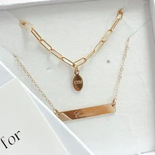 Custom engraving available in store at our Custom Jewelry Bar