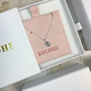 Custom Sterling Silver Aquamarine Necklace