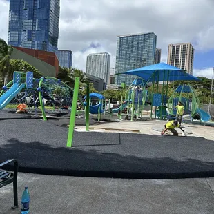 Current progress of playground upgrade! It's gonna reopen soon!
