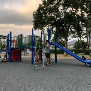 After school fun on the jungle gym...
