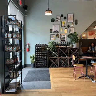 a view of the dining area