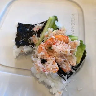 Dry as dust and flavorless crab.... really?