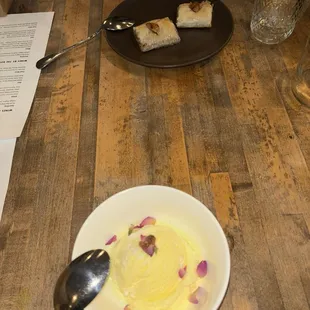 Baklava and ice cream