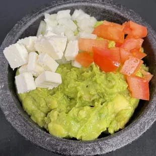 guacamole and tomatoes