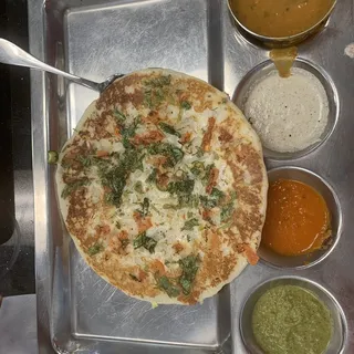 Tomato Onion Chili Uttapam