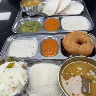 1/2 Upma and 1 Idli and 1 Vada Combo