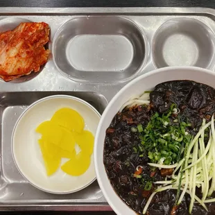 a tray of food with a variety of ingredients