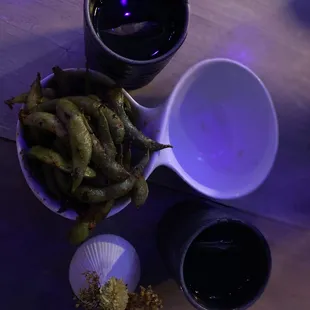 Spicy Garlic Edamame