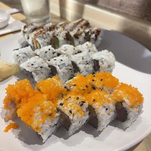New York, Tuna &amp; Cream cheese, Sweet potato roll