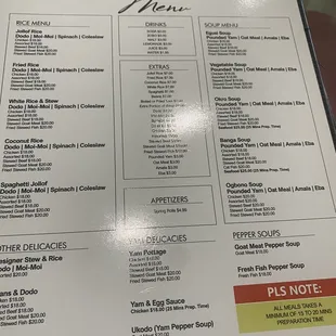 Daily Menu