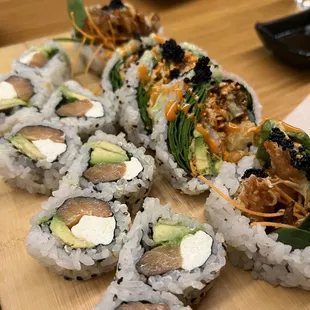 Philly roll (L) Tarantula (R)