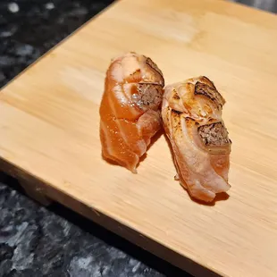 Salmon belly nigiri