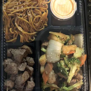 a meal in a plastic container