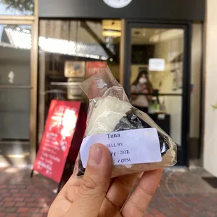 Onigiri out front of the store