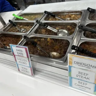 All of the ready to serve dishes