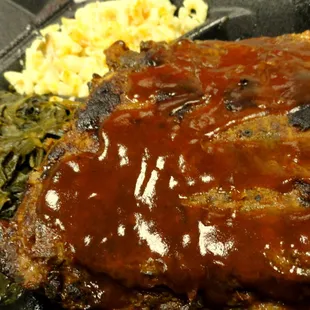Half-Rack Smoked Ribs (with Collards and Macaroni Salad)