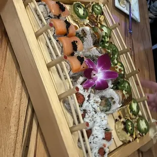 interior, sushi and sashimi