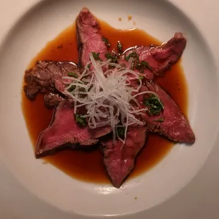 Beef Taking w/ garlic soy oil