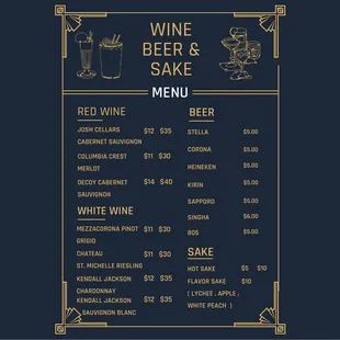 Wine list