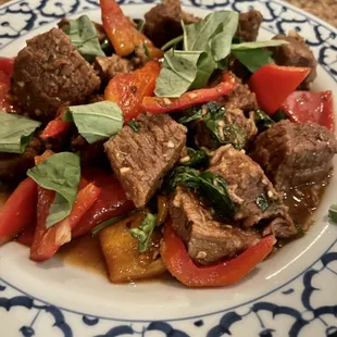Stew Beef in Basil Sauce