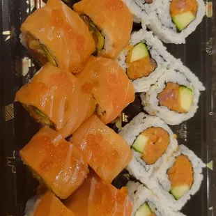 Crazy Salmon Roll, Spicy Tuna Roll